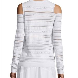 Bailey 44 white cold shoulder sweater size xs